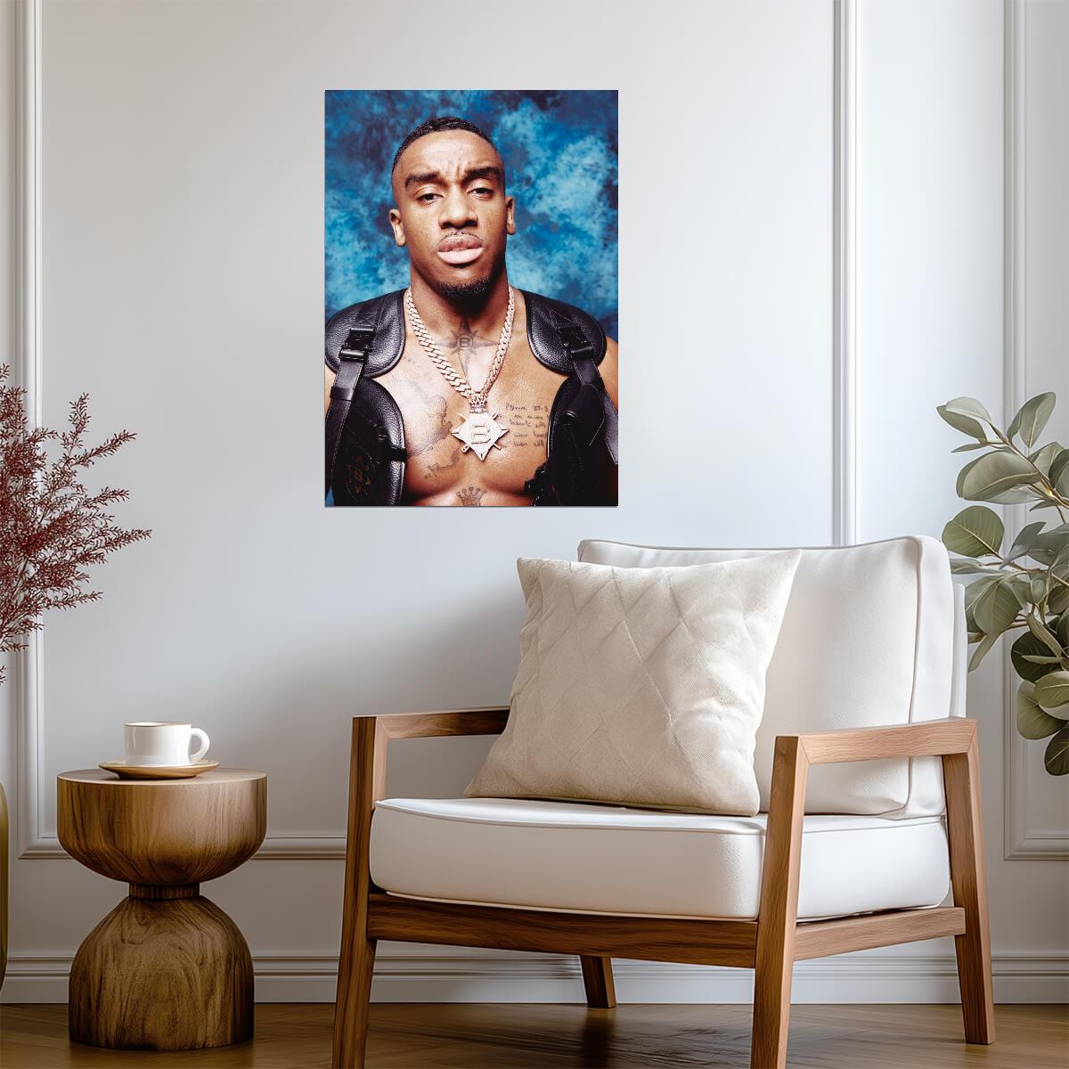 Bugzy Malone | UK Grime Music Poster | British Rapper Portrait - Music Poster