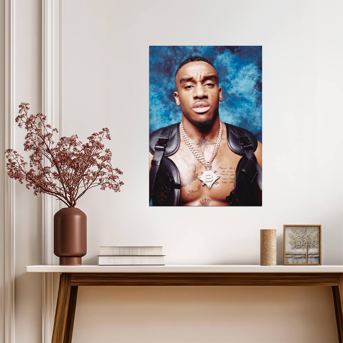 Bugzy Malone | UK Grime Music Poster | British Rapper Portrait - Music Poster