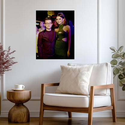 Tom Holland and Zendaya | Red Carpet Poster | Celebrity Couple Wall Art - Celebrities Poster