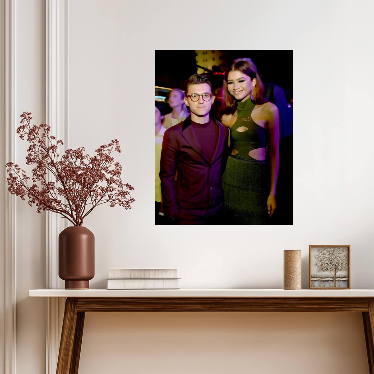 Tom Holland and Zendaya | Red Carpet Poster | Celebrity Couple Wall Art - Celebrities Poster