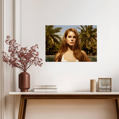 Lana Del Rey Palm Trees Portrait | Music Star Poster | Celebrity Wall Art - Music Poster