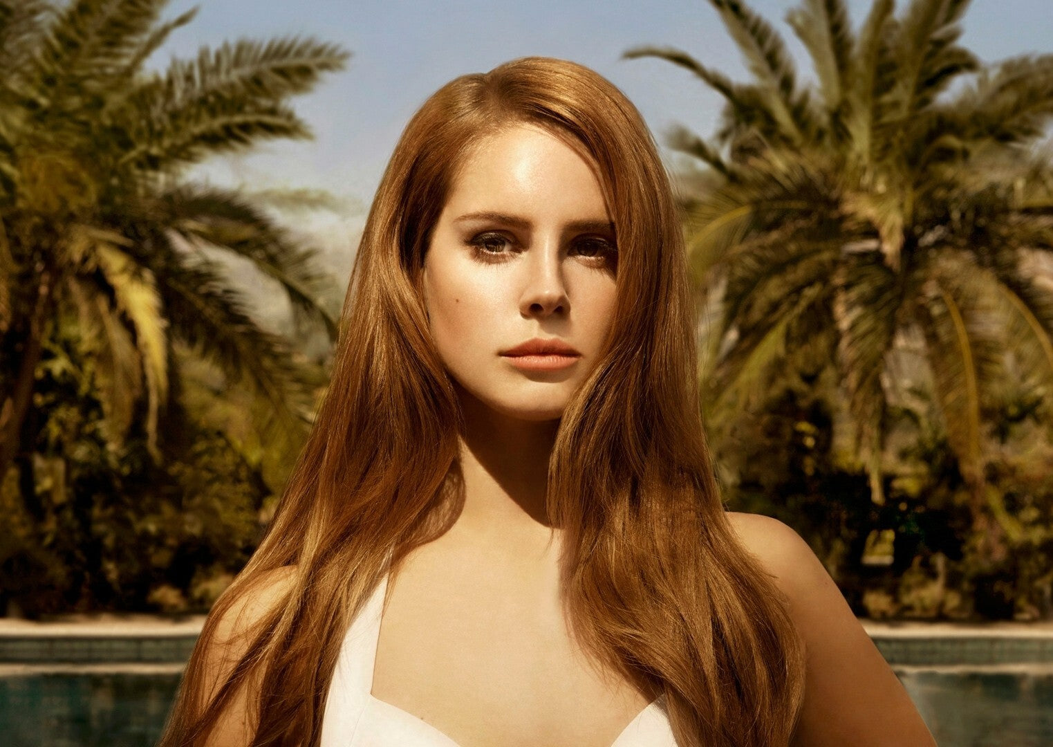 Lana Del Rey Palm Trees Portrait | Music Star Poster | Celebrity Wall Art - Music Poster
