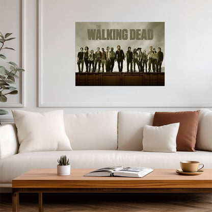 The Walking Dead Full Cast | TV Show Poster | Post-Apocalyptic Horror Art - Movies & TV Poster