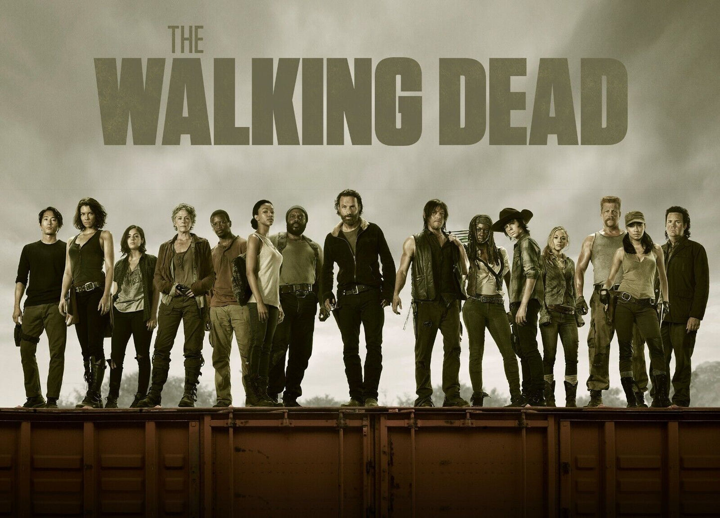 The Walking Dead Full Cast | TV Show Poster | Post-Apocalyptic Horror Art - Movies & TV Poster