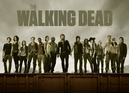 The Walking Dead Full Cast | TV Show Poster | Post-Apocalyptic Horror Art - Movies & TV Poster