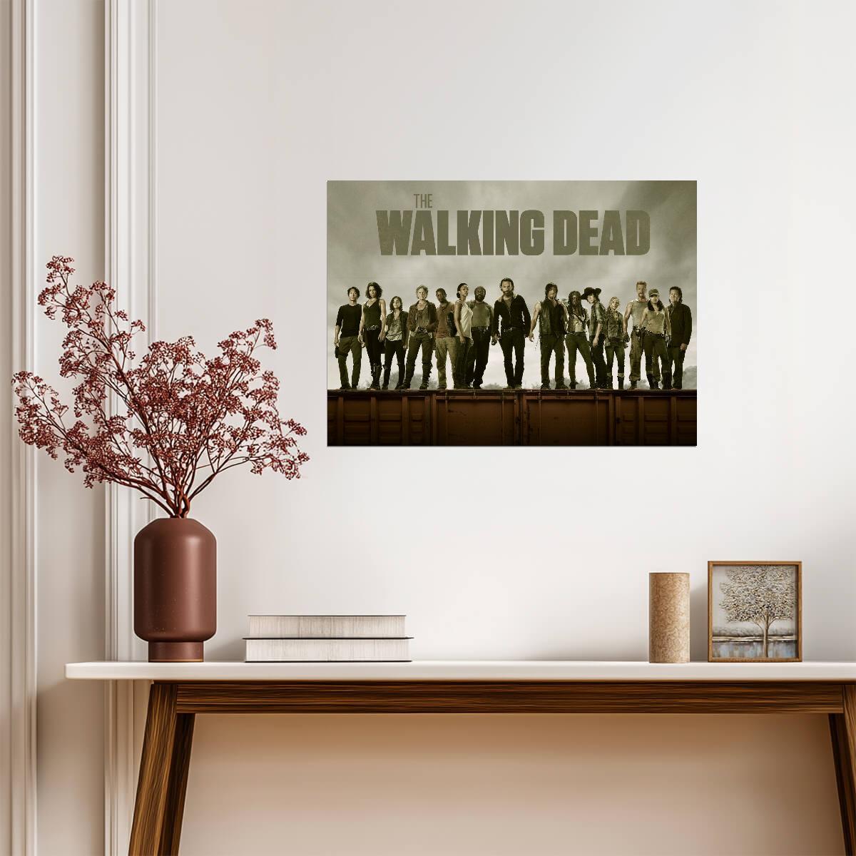The Walking Dead Full Cast | TV Show Poster | Post-Apocalyptic Horror Art - Movies & TV Poster