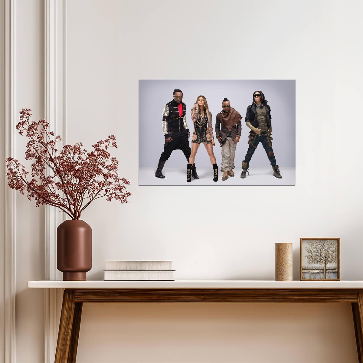 Black Eyed Peas Full Band Photo | Modern Music Poster | Pop Group Wall Art - Music Poster