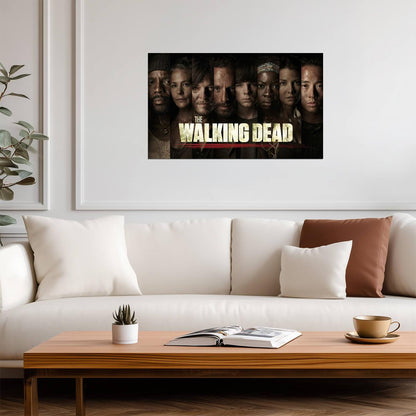 The Walking Dead Survivor Portraits | Horror Drama TV Show Poster | Main Cast Wall Art - Movies & TV Poster