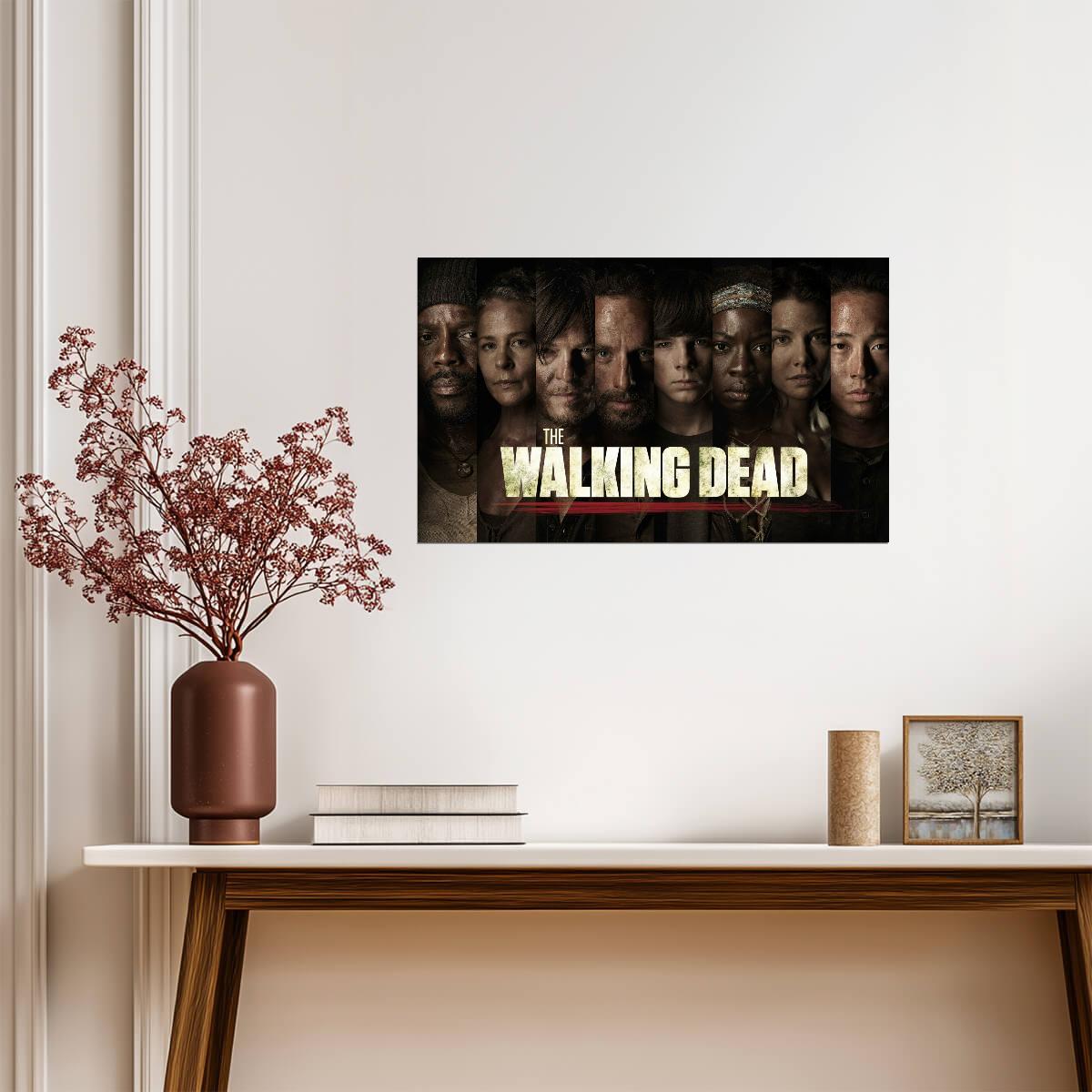 The Walking Dead Survivor Portraits | Horror Drama TV Show Poster | Main Cast Wall Art - Movies & TV Poster