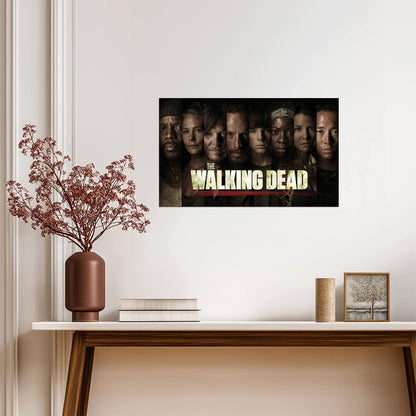 The Walking Dead Survivor Portraits | Horror Drama TV Show Poster | Main Cast Wall Art - Movies & TV Poster