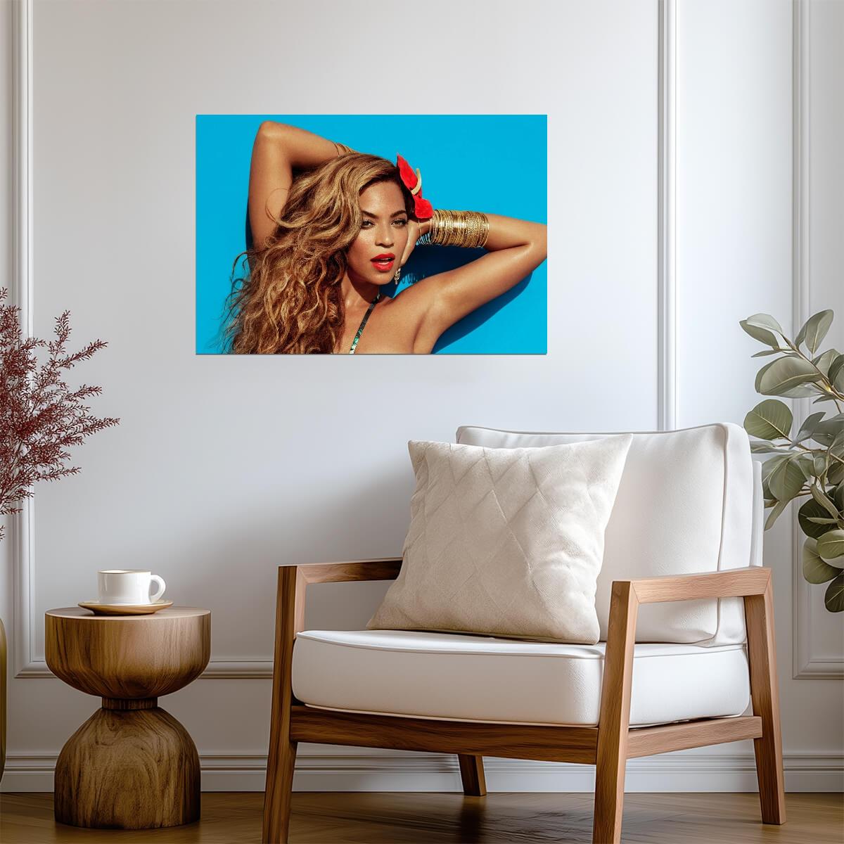 Beyoncé Tropical Photoshoot | Pop Music Star Poster | Vibrant Celebrity Wall Art - Music Poster