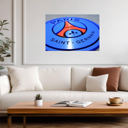 Paris Saint Germain PSG 3D Logo | Soccer Poster | French League Decor - Sports Poster