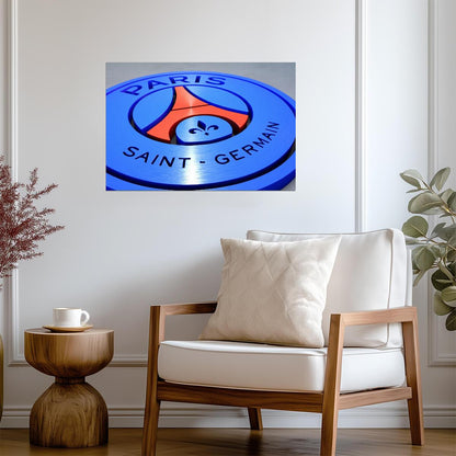 Paris Saint Germain PSG 3D Logo | Soccer Poster | French League Decor - Sports Poster