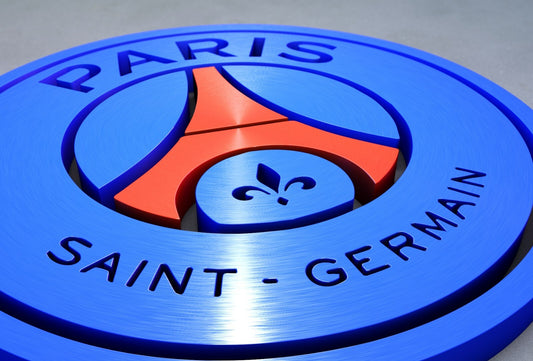Paris Saint Germain PSG 3D Logo | Soccer Poster | French League Decor - Sports Poster