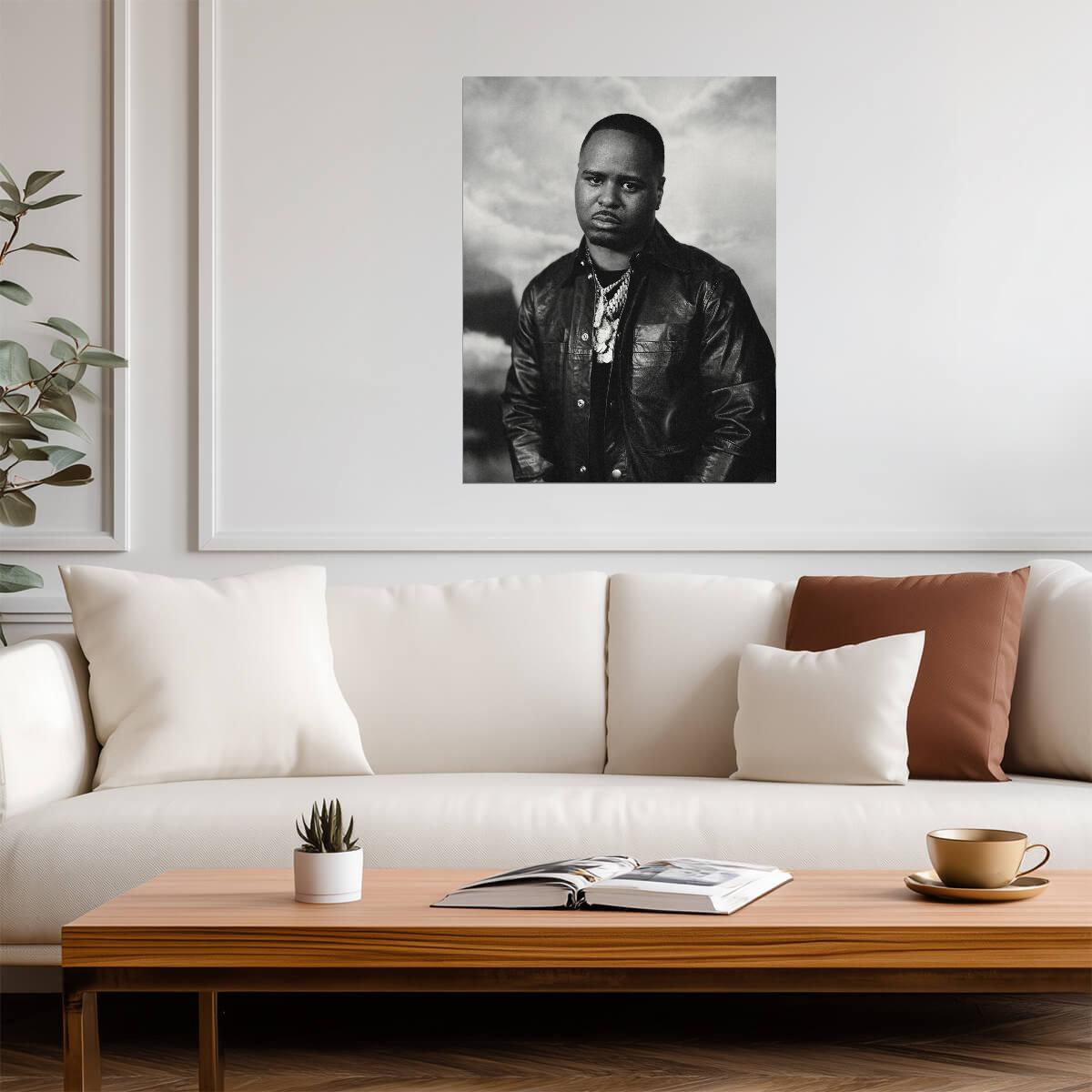 Drakeo The Ruler Portrait | Black and White Hip Hop Poster | LA Rapper Wall Art - Music Poster