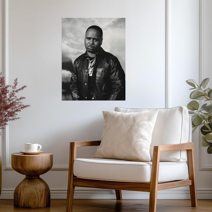 Drakeo The Ruler Portrait | Black and White Hip Hop Poster | LA Rapper Wall Art - Music Poster