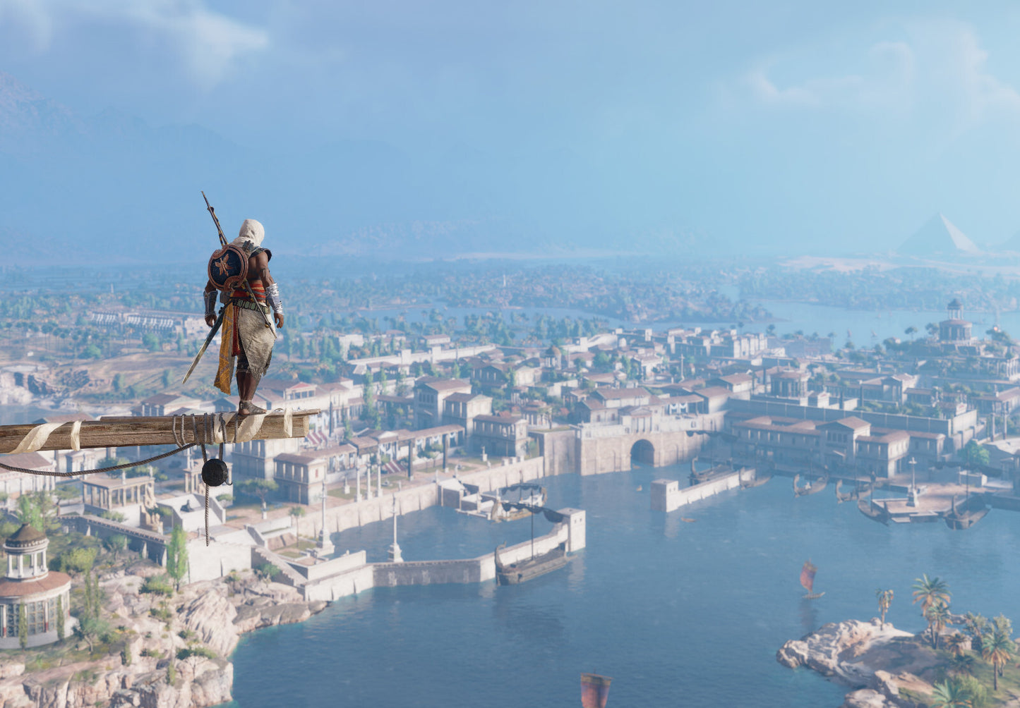 Assassin's Creed Origins Bayek | Viewpoint Over Alexandria Poster | Historical Game Scenery - Video Games Poster