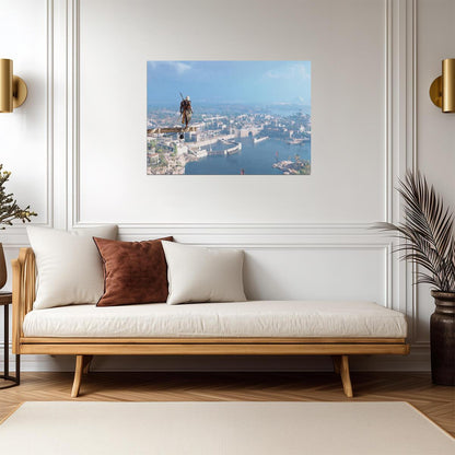 Assassin's Creed Origins Bayek | Viewpoint Over Alexandria Poster | Historical Game Scenery - Video Games Poster