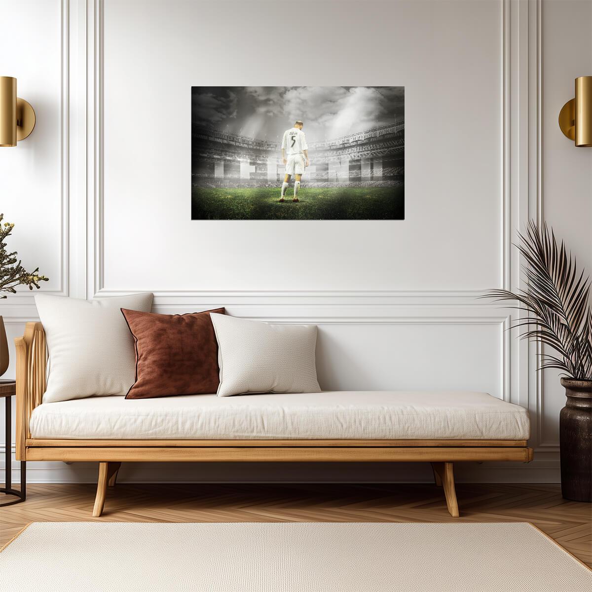 Zinedine Zidane | Soccer Legend Poster | Abstract Football Wall Art - Sports Poster