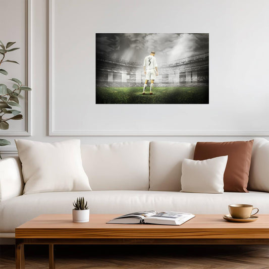 Zinedine Zidane | Soccer Legend Poster | Abstract Football Wall Art - Sports Poster