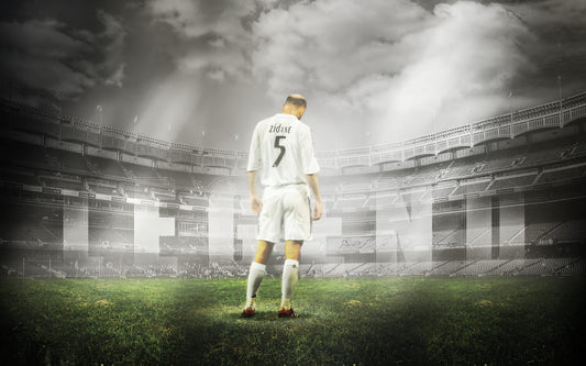 Zinedine Zidane | Soccer Legend Poster | Abstract Football Wall Art - Sports Poster