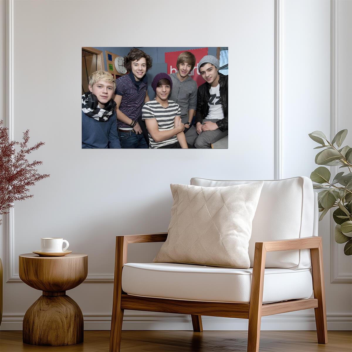 One Direction Early Years Radio Studio Photo | Pop Music Poster | Nostalgic Boy Band Art - Music Poster