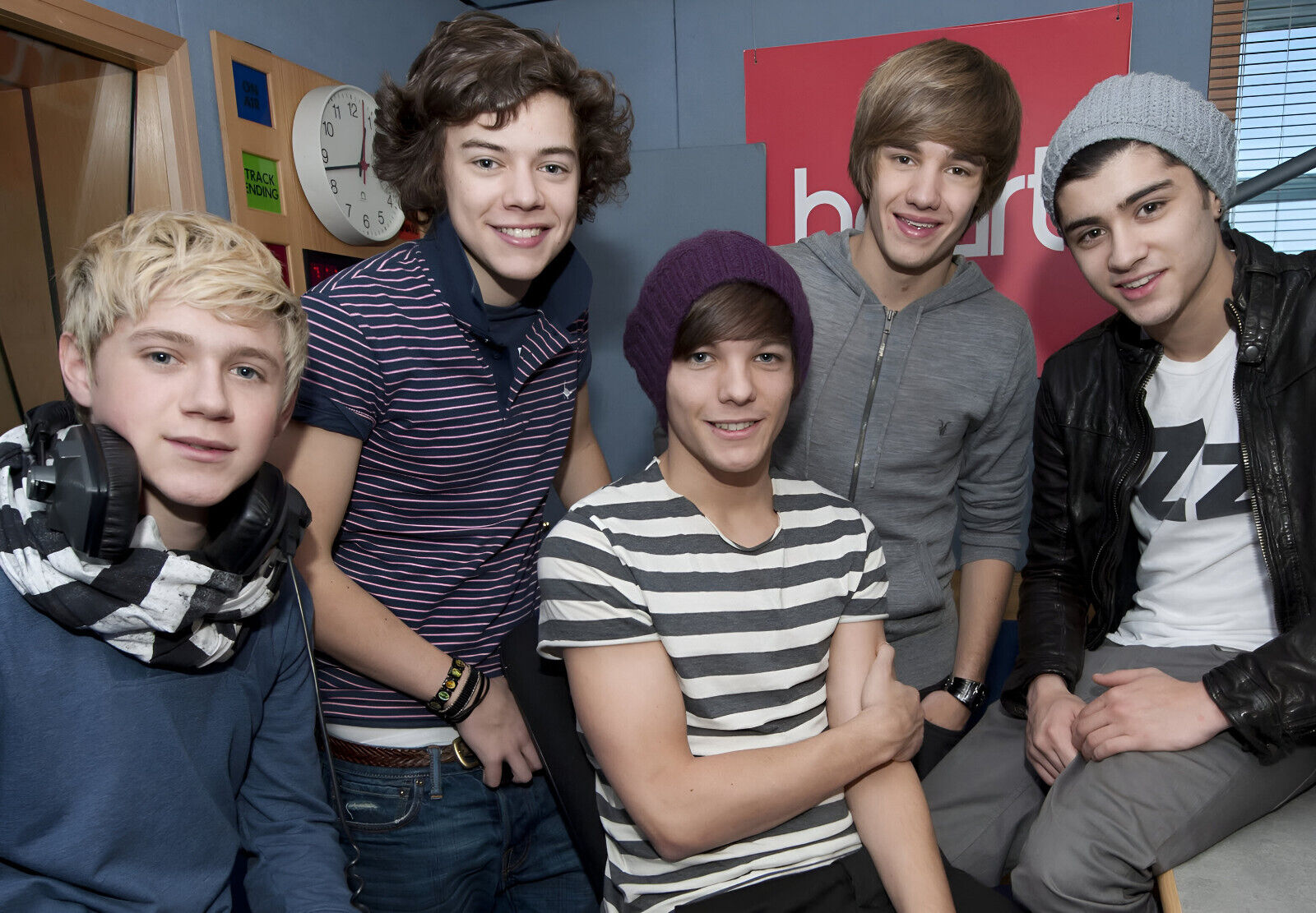 One Direction Early Years Radio Studio Photo | Pop Music Poster | Nostalgic Boy Band Art - Music Poster