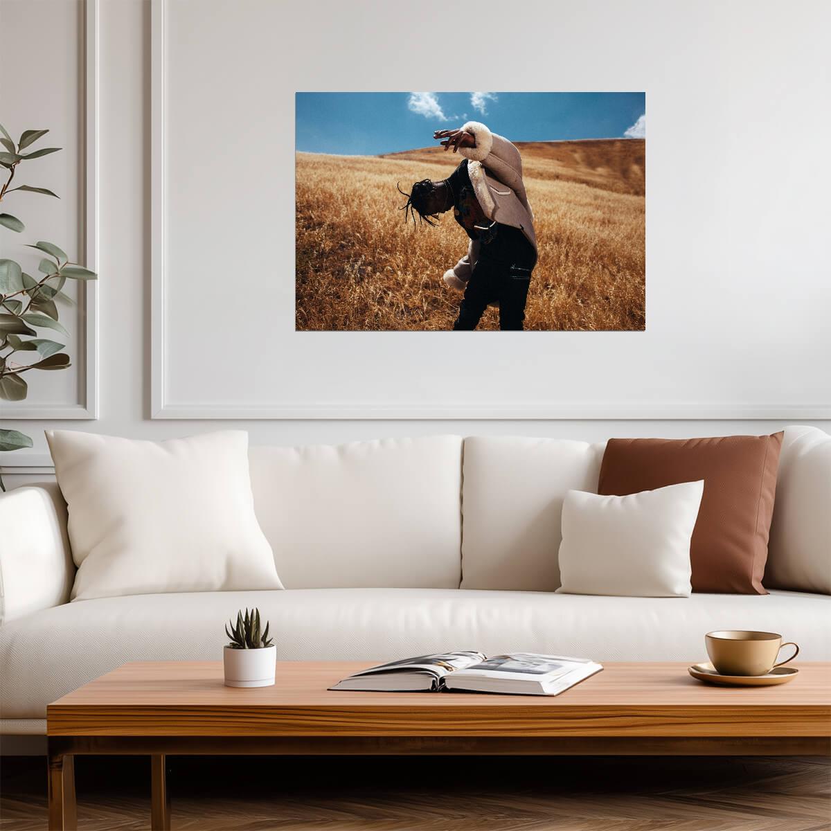 Travis Scott Artistic Photoshoot | Hip Hop Music Poster | Aesthetic Rap Wall Art - Music Poster