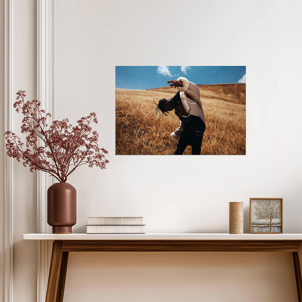 Travis Scott Artistic Photoshoot | Hip Hop Music Poster | Aesthetic Rap Wall Art - Music Poster