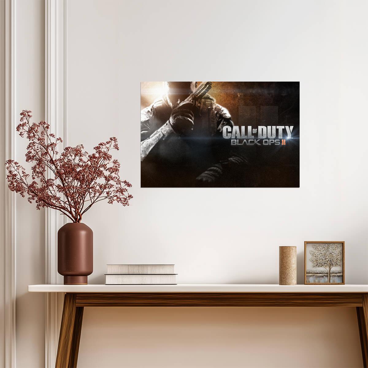 Call of Duty Black Ops II | Game Logo Poster | FPS Video Game Art - Video Games Poster