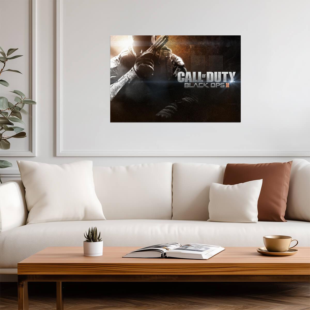 Call of Duty Black Ops II | Game Logo Poster | FPS Video Game Art - Video Games Poster