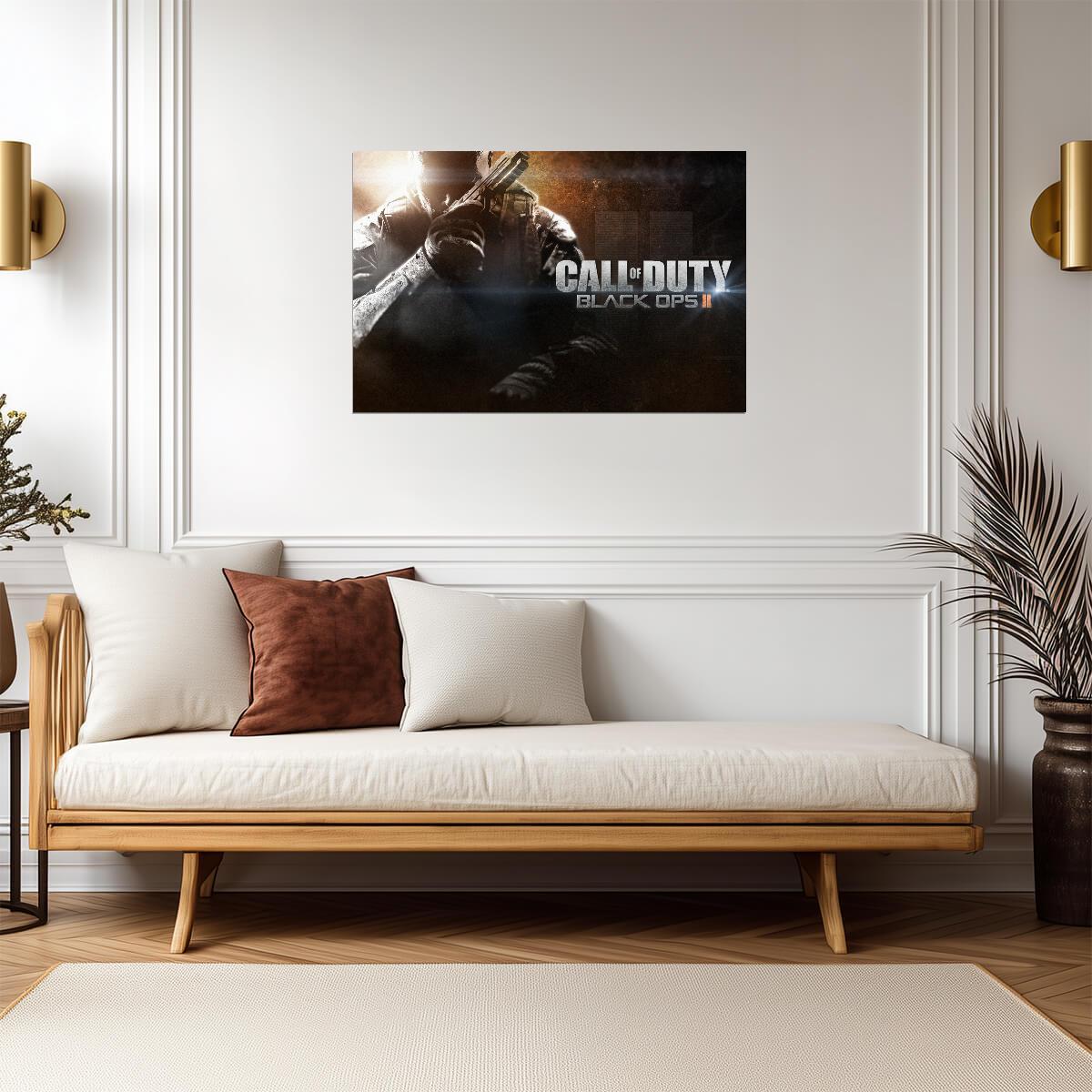 Call of Duty Black Ops II | Game Logo Poster | FPS Video Game Art - Video Games Poster