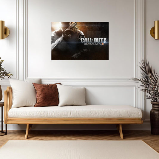 Call of Duty Black Ops II | Game Logo Poster | FPS Video Game Art - Video Games Poster
