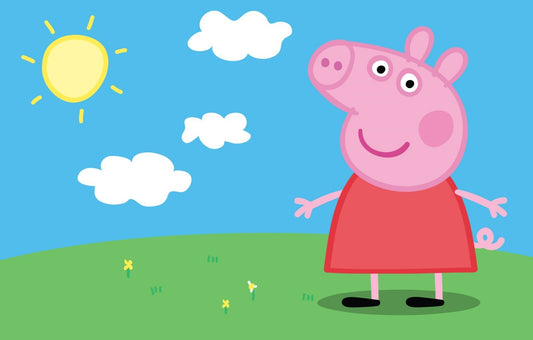 Peppa Pig on a Sunny Day | Nursery Wall Art | Cute Cartoon Poster - Movies & TV Poster