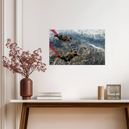 Call of Duty Warzone | Parachuting into Verdansk Poster | Battle Royale Gaming Art - Video Games Poster