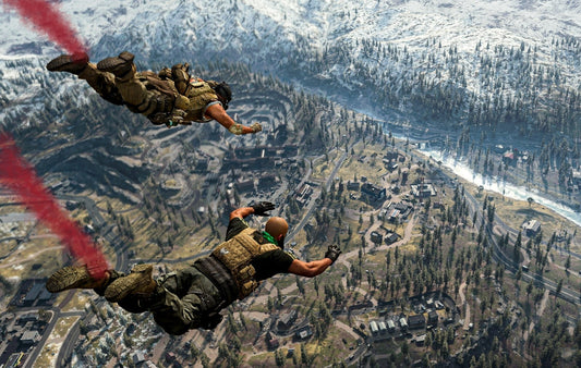 Call of Duty Warzone | Parachuting into Verdansk Poster | Battle Royale Gaming Art - Video Games Poster