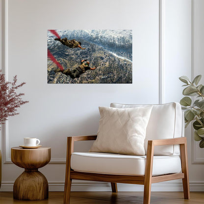 Call of Duty Warzone | Parachuting into Verdansk Poster | Battle Royale Gaming Art - Video Games Poster