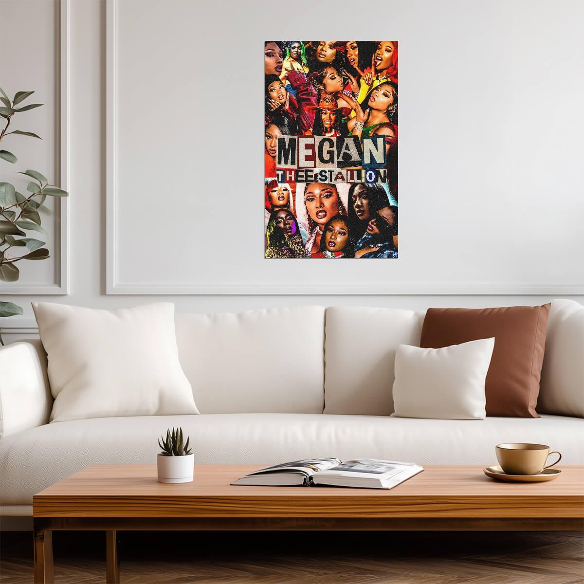 Megan Thee Stallion Collage | Music Star Poster | Hip Hop Tribute Art - Music Poster