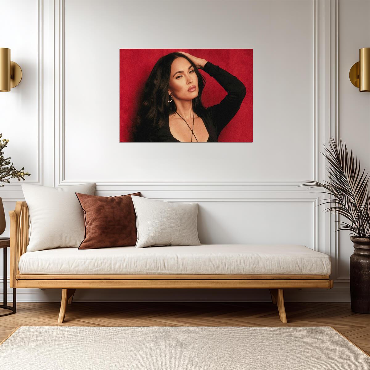 Megan Fox Portrait Photoshoot | Celebrity Poster | Modern Actress Wall Art - Celebrities Poster