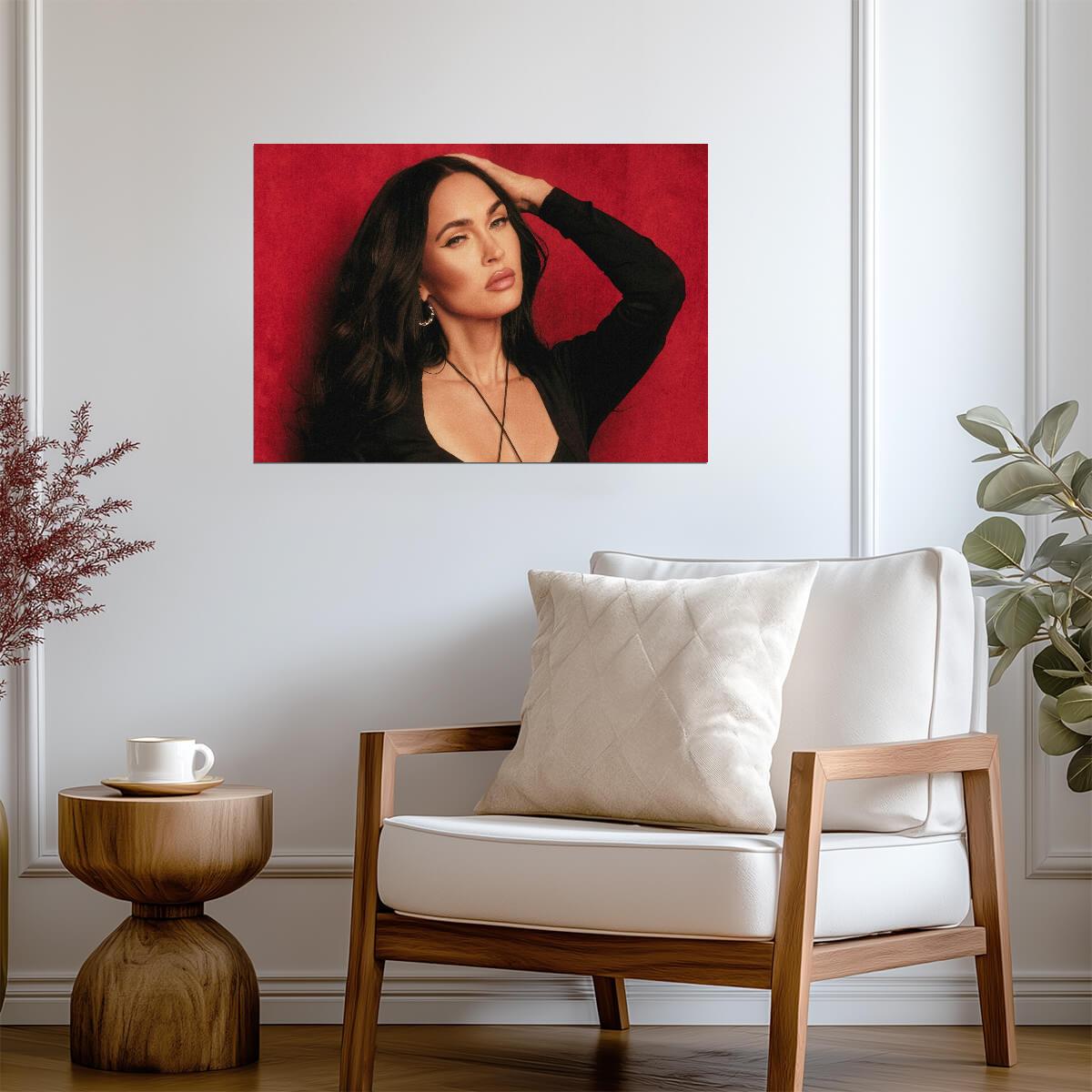 Megan Fox Portrait Photoshoot | Celebrity Poster | Modern Actress Wall Art - Celebrities Poster
