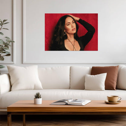 Megan Fox Portrait Photoshoot | Celebrity Poster | Modern Actress Wall Art - Celebrities Poster