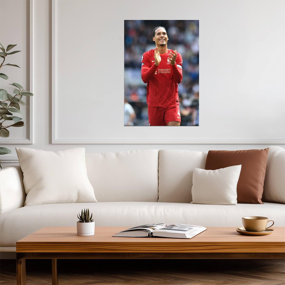 Virgil Van Dijk Liverpool FC | Soccer Poster | Dutch Football Legend - Sports Poster