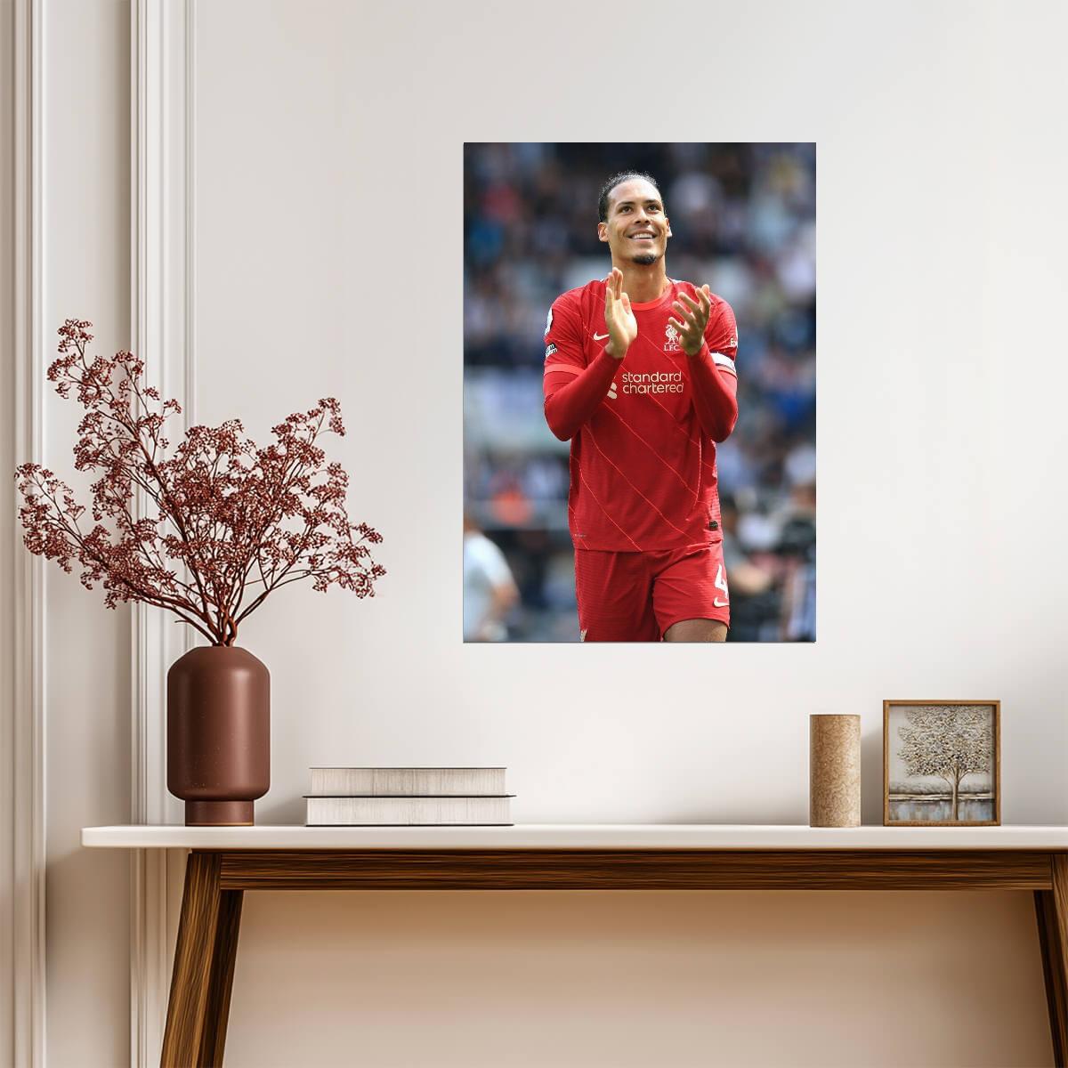 Virgil Van Dijk Liverpool FC | Soccer Poster | Dutch Football Legend - Sports Poster