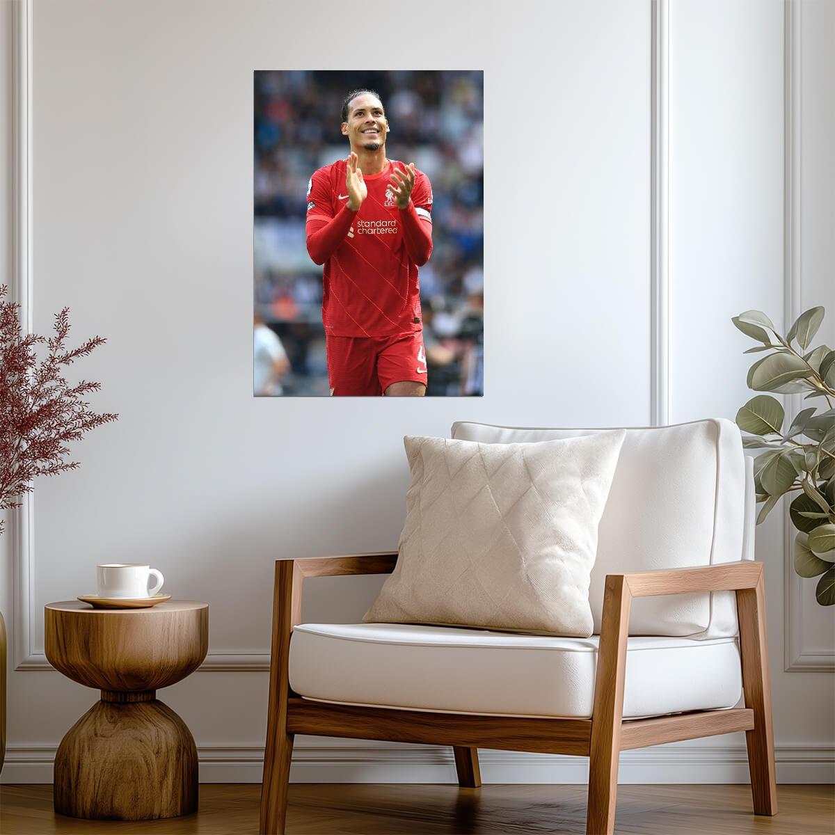 Virgil Van Dijk Liverpool FC | Soccer Poster | Dutch Football Legend - Sports Poster