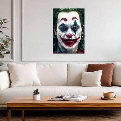 Joker Joaquin Phoenix Poster | Closeup Portrait Movie Print - Movies & TV Poster