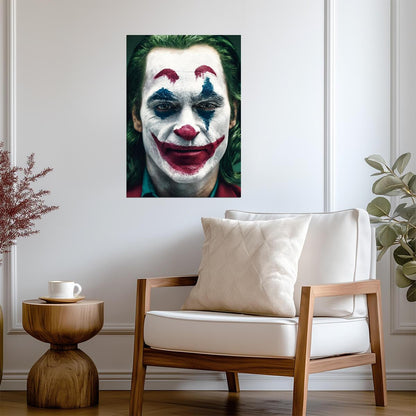 Joker Joaquin Phoenix Poster | Closeup Portrait Movie Print - Movies & TV Poster