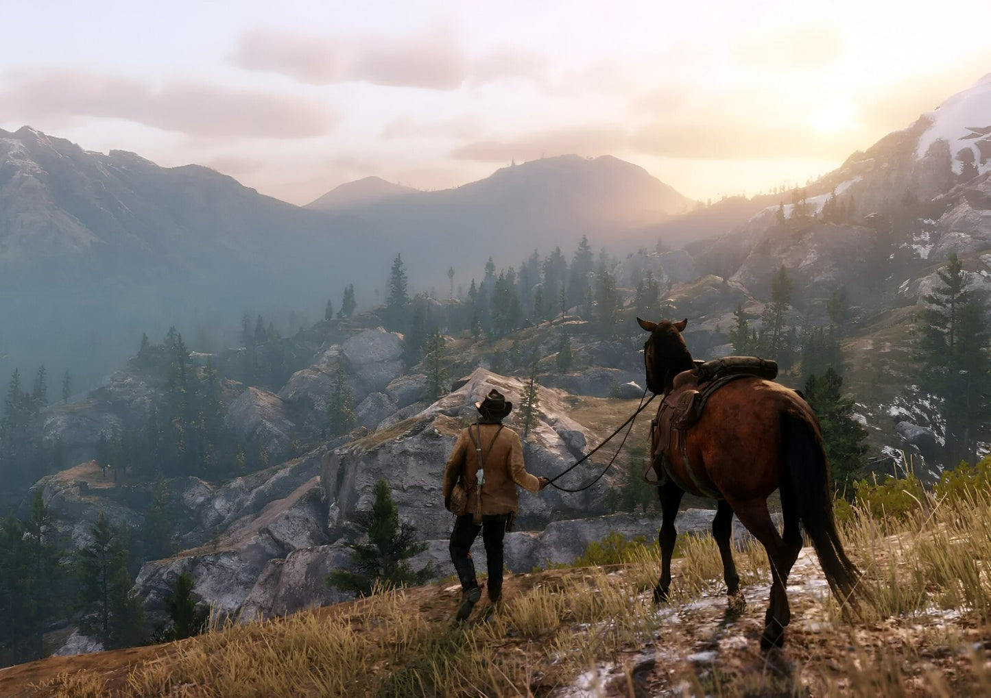 Red Dead Redemption 2 Arthur Morgan | Mountain Landscape Poster | Gamer Gift Wall Art - Video Games Poster
