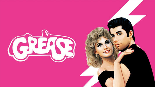 Grease John Travolta & Olivia Newton-John | Classic Musical Movie Poster | 1970s Film Art - Movies & TV Poster