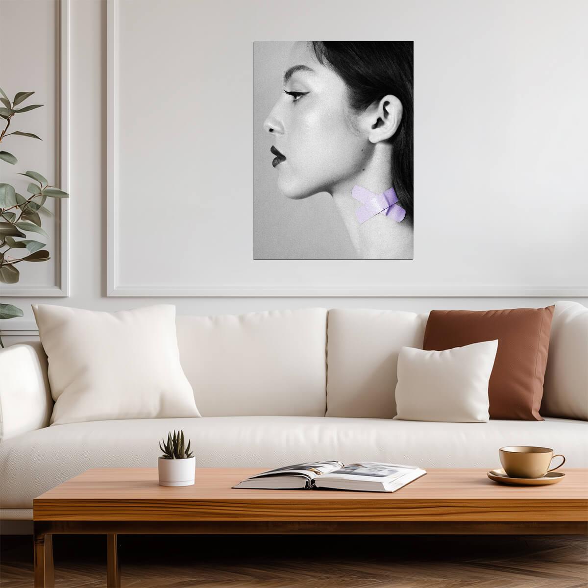 Olivia Rodrigo Sour Album Art | Black and White Profile Poster | Modern Pop Music Print - Music Poster