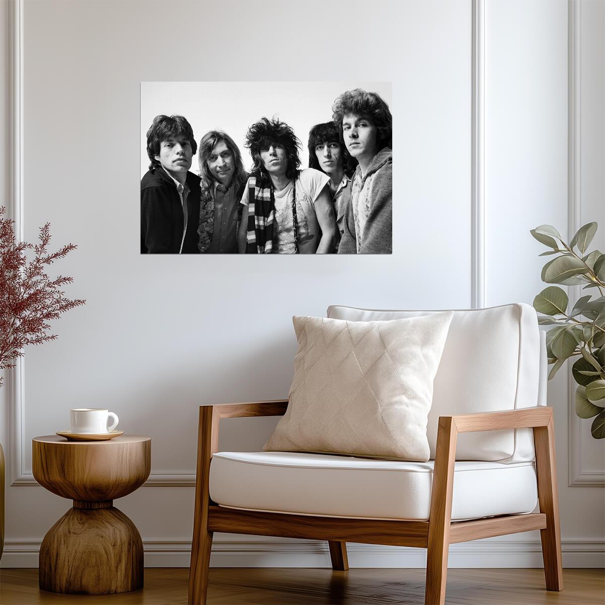 The Rolling Stones Early Years Band Photo | Black & White Rock and Roll Poster | Vintage Music Art - Music Poster
